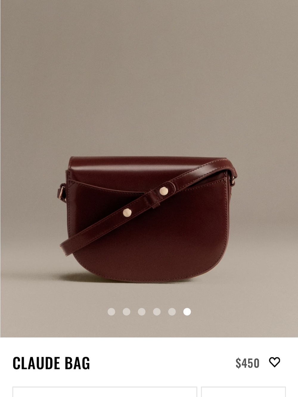 Sezane Claude Bag Glossy Burgundy - Size TU - Picture 2 of 6